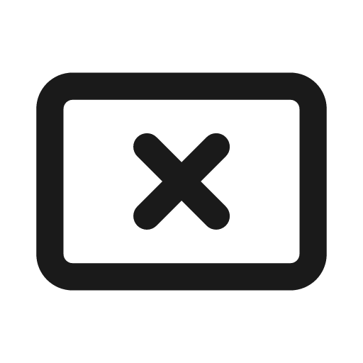 Window close icon, solid style, from Font Awesome Regular