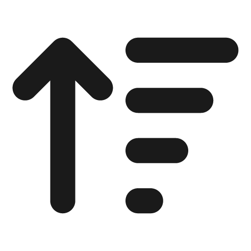 Arrow up wide short icon, solid style, from Font Awesome Solid
