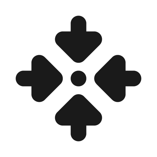 Arrows to dot icon, solid style, from Font Awesome Solid