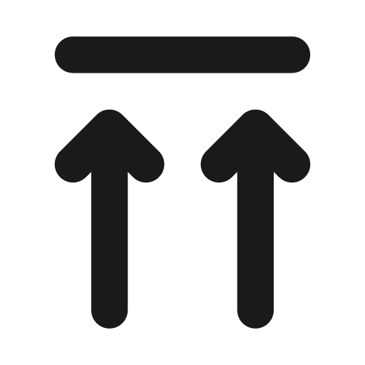 Arrows up to line icon, outline style, from Font Awesome Solid