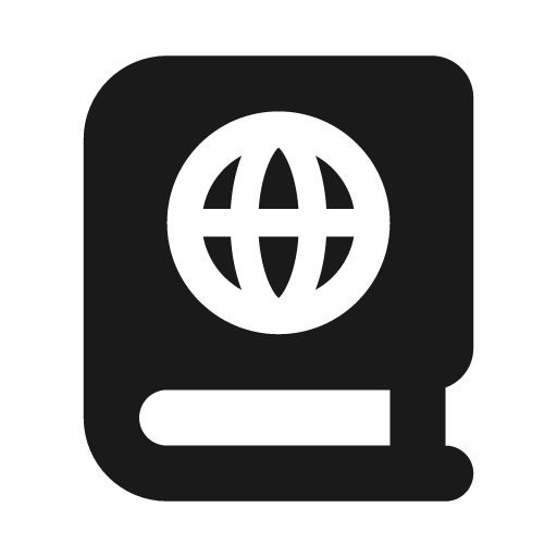 Atlas icon, solid style, from Font Awesome Solid