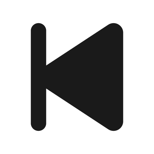 Backward step icon, solid style, from Font Awesome Solid