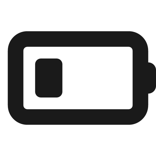 Battery quarter icon, solid style, from Font Awesome Solid