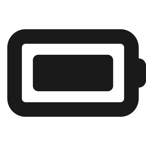 Battery icon, solid style, from Font Awesome Solid
