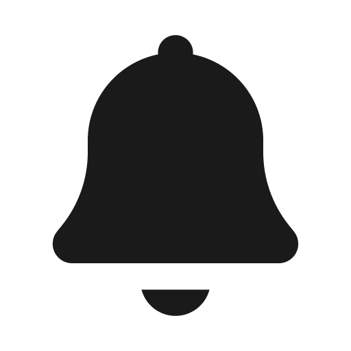 Bell icon, solid style, from Font Awesome Solid
