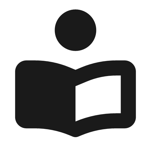 Book open reader icon, solid style, from Font Awesome Solid