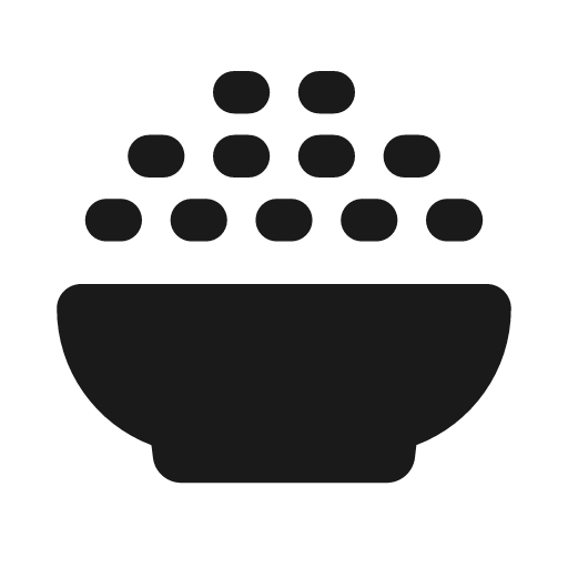 Bowl rice icon, solid style, from Font Awesome Solid