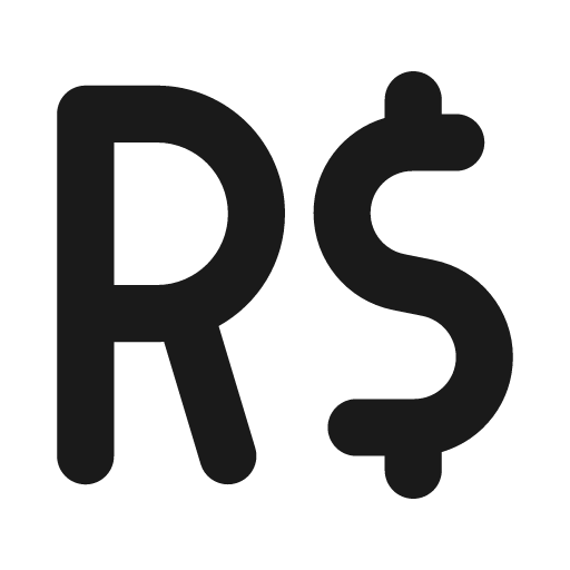 Brazilian real sign icon, solid style, from Font Awesome Solid