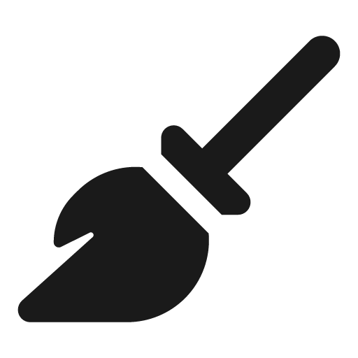 Broom icon, solid style, from Font Awesome Solid