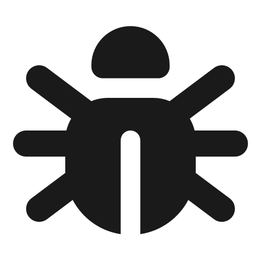 Bug icon, solid style, from Font Awesome Solid
