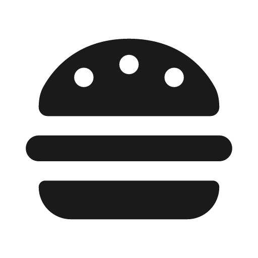 Burger icon, solid style, from Font Awesome Solid