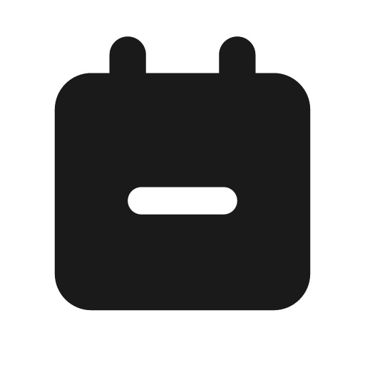 Calendar minus icon, solid style, from Font Awesome Solid