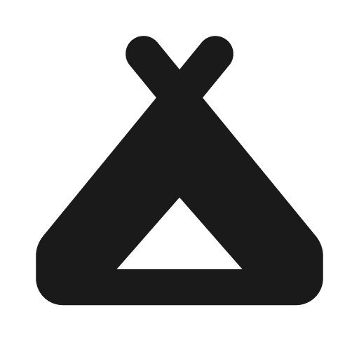 Campground icon, solid style, from Font Awesome Solid