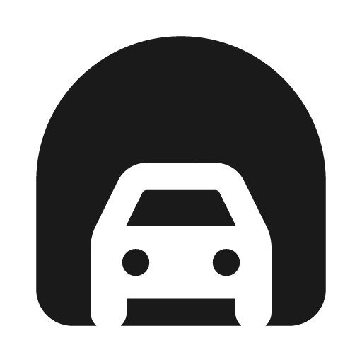 Car tunnel icon, solid style, from Font Awesome Solid