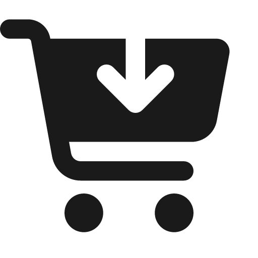 Cart arrow down icon, solid style, from Font Awesome Solid