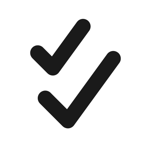 Check double icon, solid style, from Font Awesome Solid