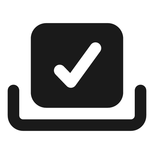 Check to slot icon, solid style, from Font Awesome Solid