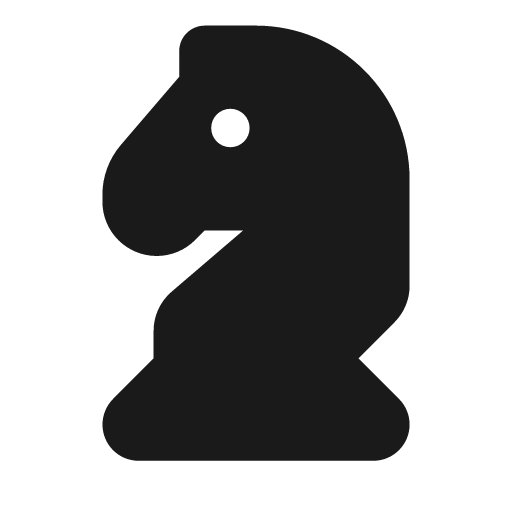 Chess knight icon, solid style, from Font Awesome Solid