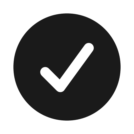 Circle check icon, solid style, from Font Awesome Solid