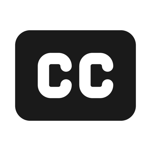 Closed captioning icon, solid style, from Font Awesome Solid