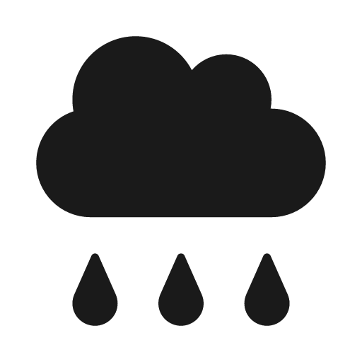 Cloud rain icon, solid style, from Font Awesome Solid