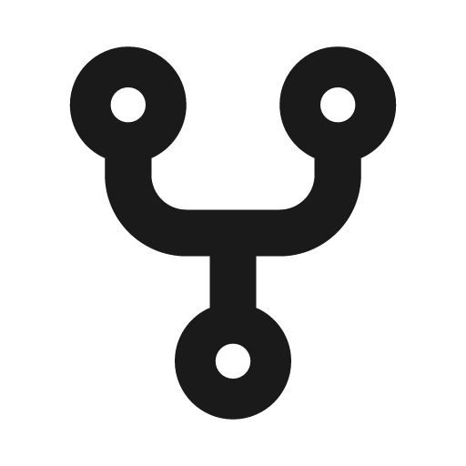 Code fork icon, solid style, from Font Awesome Solid