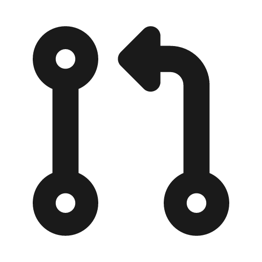 Code pull request icon, solid style, from Font Awesome Solid