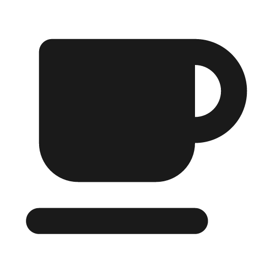 Coffee icon, solid style, from Font Awesome Solid