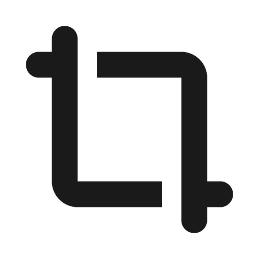 Crop simple icon, solid style, from Font Awesome Solid