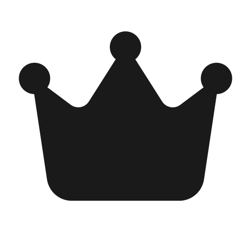 Crown icon, solid style, from Font Awesome Solid