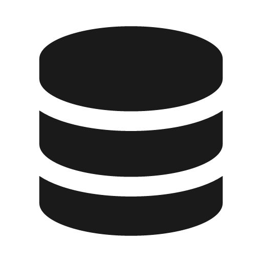 Database icon, solid style, from Font Awesome Solid