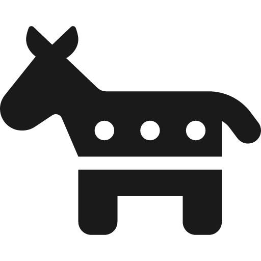 Democrat icon, solid style, from Font Awesome Solid