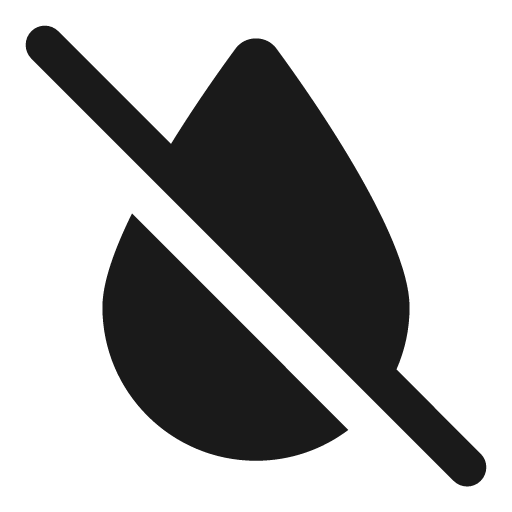 Droplet slash icon, solid style, from Font Awesome Solid