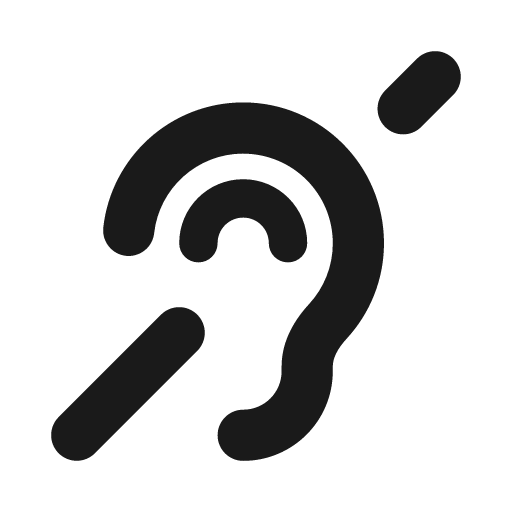 Ear deaf icon, solid style, from Font Awesome Solid