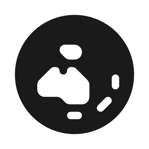 Earth oceania icon, solid style, from Font Awesome Solid