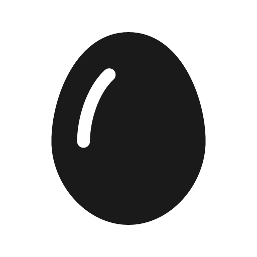 Egg icon, solid style, from Font Awesome Solid