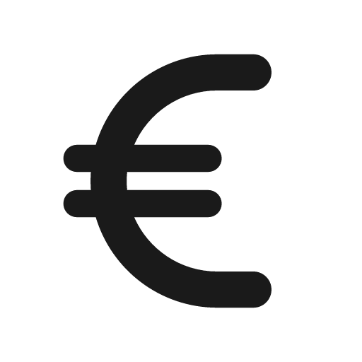 Euro icon, solid style, from Font Awesome Solid
