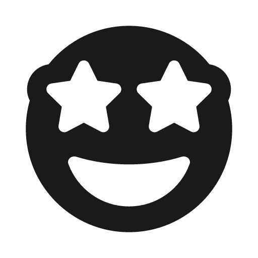 Face grin stars icon, solid style, from Font Awesome Solid