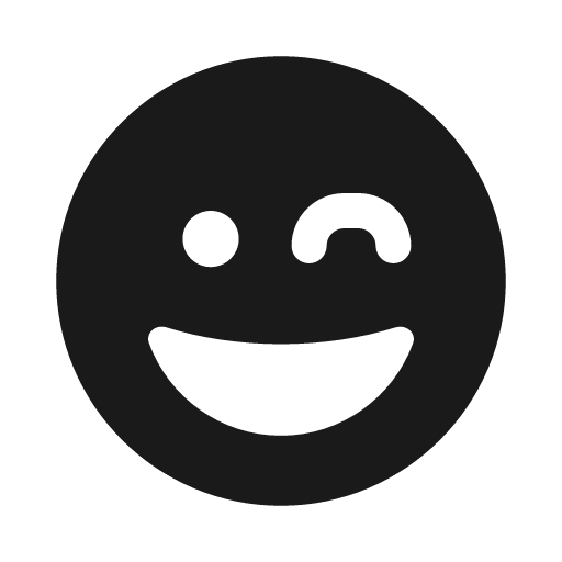Face grin wink icon, solid style, from Font Awesome Solid