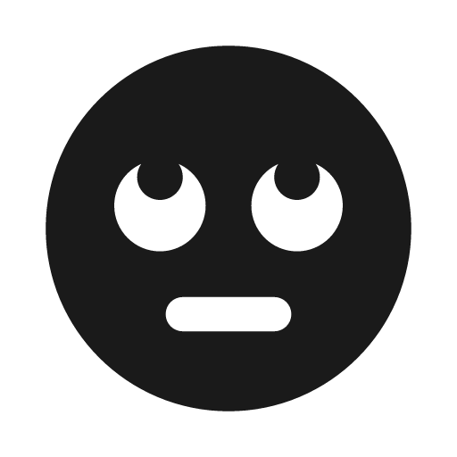 Face rolling eyes icon, solid style, from Font Awesome Solid