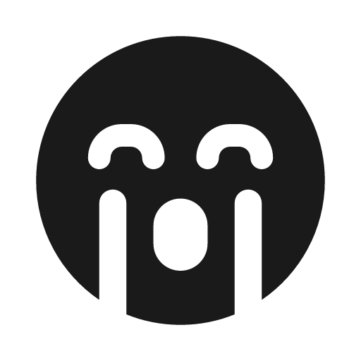 Face sad cry icon, solid style, from Font Awesome Solid