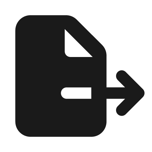File export icon, solid style, from Font Awesome Solid