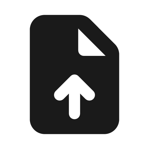 File upload icon, solid style, from Font Awesome Solid