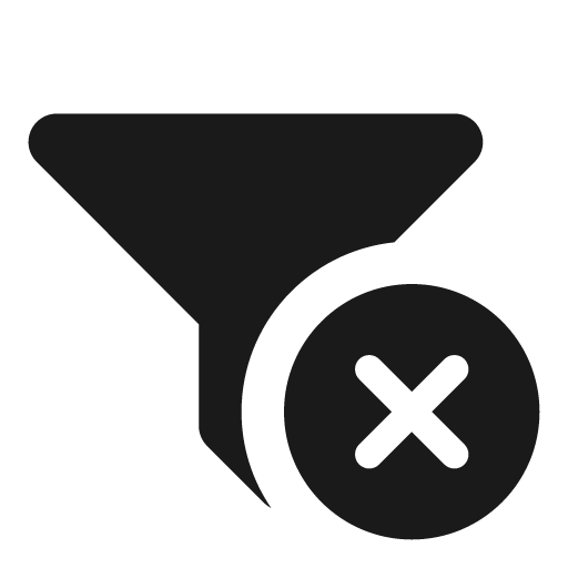 Filter circle xmark icon, solid style, from Font Awesome Solid