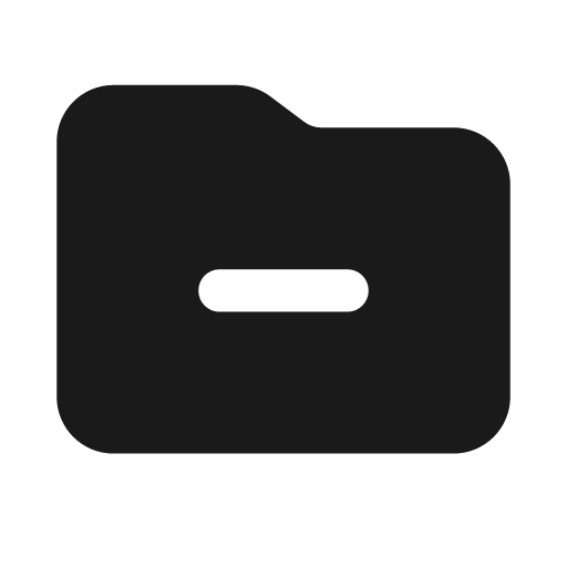 Folder minus icon, solid style, from Font Awesome Solid