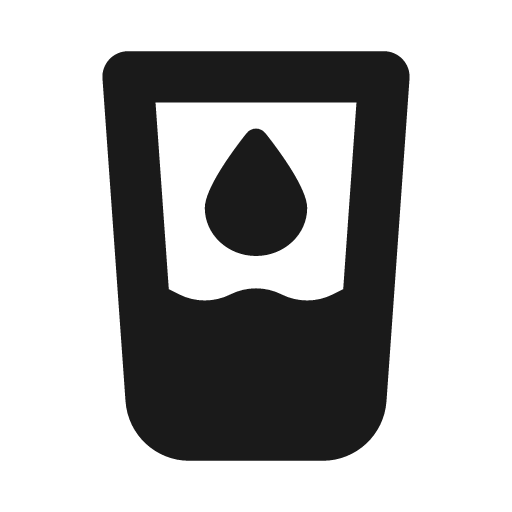 Glass water droplet icon, solid style, from Font Awesome Solid