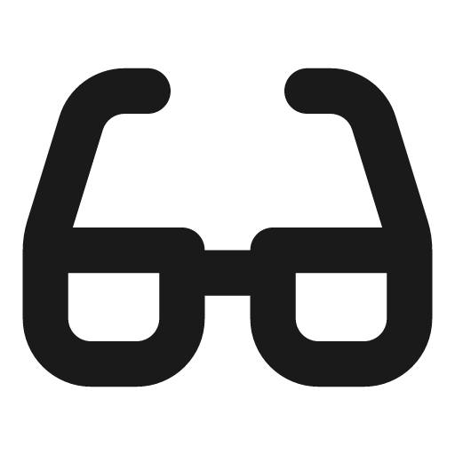 Glasses icon, solid style, from Font Awesome Solid