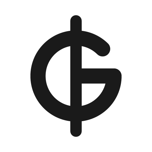 Guarani sign icon, solid style, from Font Awesome Solid