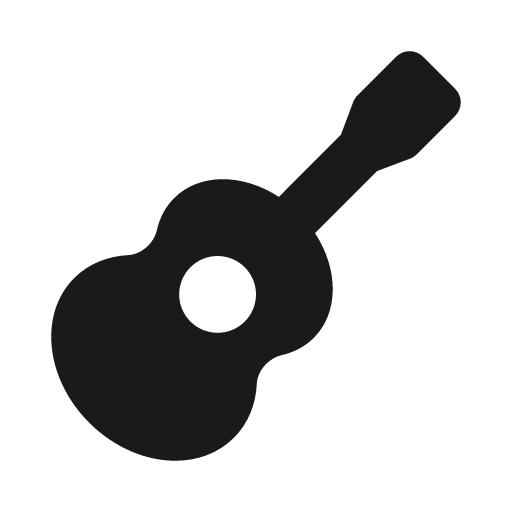 Guitar icon, solid style, from Font Awesome Solid