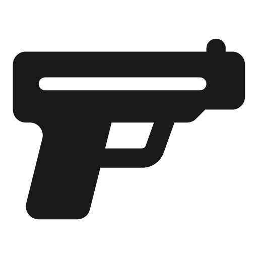 Gun icon, solid style, from Font Awesome Solid